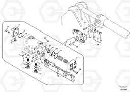 63212 Working hydraulic, dipper arm rupture valve mount. EC240B, Volvo Construction Equipment