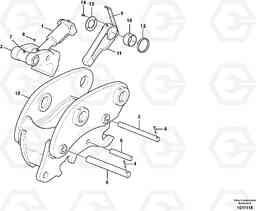 47366 Attachment bracket, quickfit EC460B PRIME S/N 15001-/85001-, Volvo Construction Equipment