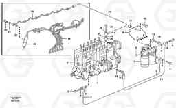 50103 Fuel pipes, injection pump - fuel filter L90D, Volvo Construction Equipment