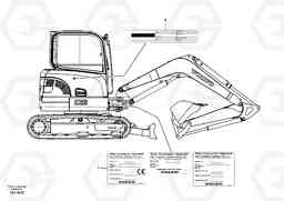 3917 Product identification plate ECR58, Volvo Construction Equipment