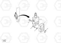 38446 Working hydraulic, boom rupture valve mount ECR58, Volvo Construction Equipment