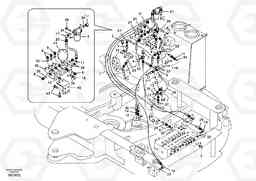 23084 Servo system, control valve to solenoid valve and swing motor. ECR58, Volvo Construction Equipment