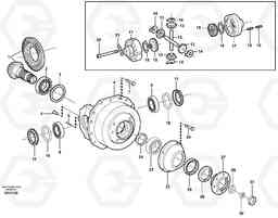 1849 Rear axle, Differential EW180B, Volvo Construction Equipment