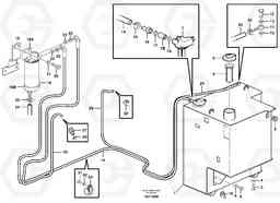 83260 Fuel tank, fuel pipes EW160B, Volvo Construction Equipment