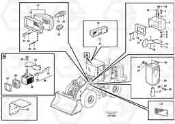 85401 Lighting, front L180E S/N 8002 - 9407, Volvo Construction Equipment
