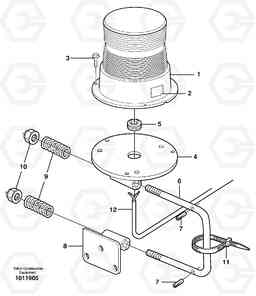 39145 Revolving warning light. L90D, Volvo Construction Equipment
