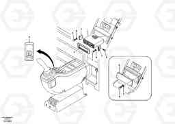 57218 Cassette radio recorder with mounting details EC360B, Volvo Construction Equipment