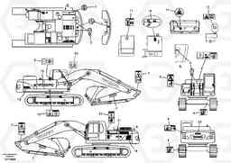 43712 Decal, outer location EC360B, Volvo Construction Equipment