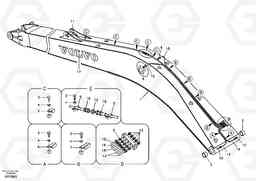 93031 Boom and grease piping, long reach EC360B SER NO INT 12152- EU&NA 80001-, Volvo Construction Equipment