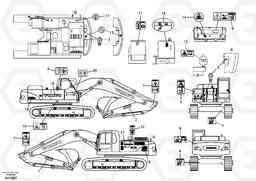 43717 Decal, outer location EC330B, Volvo Construction Equipment