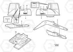 11484 Stripes, outer location EW200B, Volvo Construction Equipment