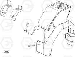 22559 Fender, rear L110E S/N 2202- SWE, 61001- USA, 70401-BRA, Volvo Construction Equipment