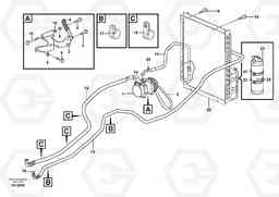 2163 Assembly hoses: Evaparator, receiver drier, condenser. BL71PLUS, Volvo Construction Equipment