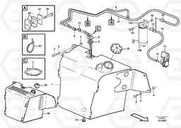 36280 Fuel tank, fuel pipes BL71, Volvo Construction Equipment