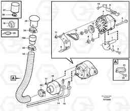 5959 Alternator with assembling details L110E S/N 1002 - 2165 SWE, 60001- USA,70201-70257BRA, Volvo Construction Equipment