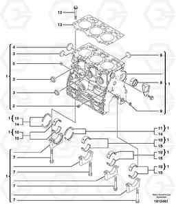 68065 Cylinder block ECR28 TYPE 601, Volvo Construction Equipment