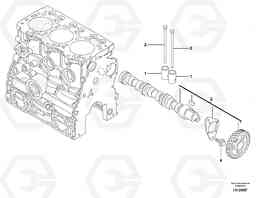 70209 Camshaft ECR28 TYPE 601, Volvo Construction Equipment