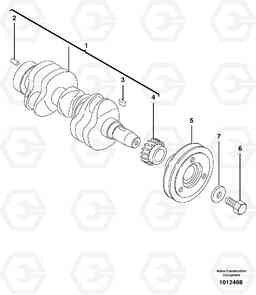 71754 Crankshaft ECR28 TYPE 601, Volvo Construction Equipment