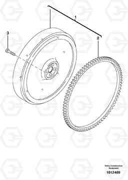 68146 Flywheel ECR28 TYPE 601, Volvo Construction Equipment