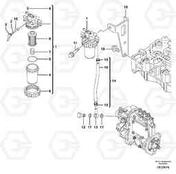 75438 Fuel filter ECR28 TYPE 601, Volvo Construction Equipment