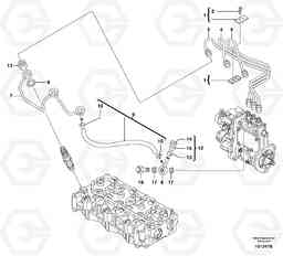 73539 Fuel pipes-injector ECR28 TYPE 601, Volvo Construction Equipment