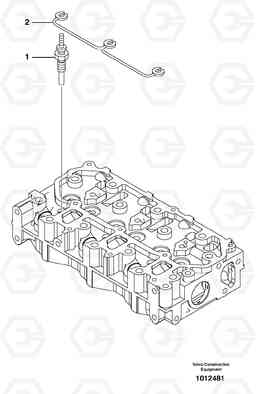 67460 Preheating coil ECR28 TYPE 601, Volvo Construction Equipment