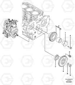 6359 Timing gear ECR38 TYPE 602, Volvo Construction Equipment