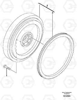 7081 Flywheel ECR38 TYPE 602, Volvo Construction Equipment