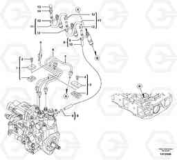 7255 Fuel pipes-injector ECR38 TYPE 602, Volvo Construction Equipment