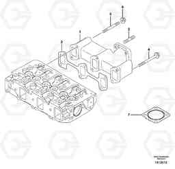 7259 Exhaust manifold ECR38 TYPE 602, Volvo Construction Equipment