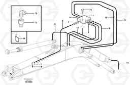 15758 Central lubrication, mono boom EW140B, Volvo Construction Equipment