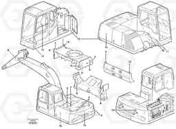 3542 Sign plates and transfer,outer location EW160B, Volvo Construction Equipment