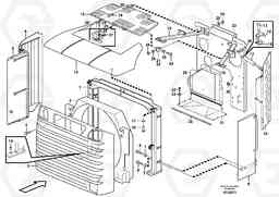 6059 Radiator casing L150E S/N 8001 -, Volvo Construction Equipment