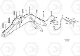 44540 Hammer hydraulics mono boom, return line, offset EW160B, Volvo Construction Equipment