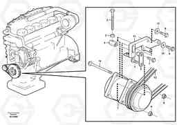 1576 Compressor for cooling agent R134a with fitting parts. L90D, Volvo Construction Equipment
