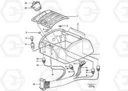 59585 Cable harnesses, gear lever carrier L150E S/N 6005 - 7549 S/N 63001 - 63085, Volvo Construction Equipment