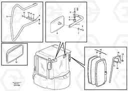 78068 Rear view mirror L150E S/N 6005 - 7549 S/N 63001 - 63085, Volvo Construction Equipment