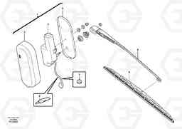 101407 Windshield wiper, rear BL71PLUS S/N 10495 -, Volvo Construction Equipment