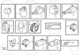 99250 Relays, sensors and solenoid valves, reference list L150E S/N 8001 -, Volvo Construction Equipment