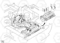 5427 Turning joint line, control valve to turning joint ECR88 S/N 10001-14010, Volvo Construction Equipment