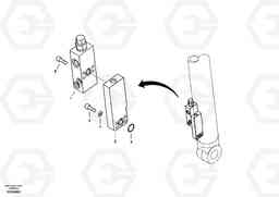 38452 Working hydraulic, boom rupture valve mount ECR88 S/N 10001-14010, Volvo Construction Equipment