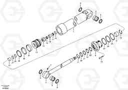 65017 Boom swing cylinder ECR88 S/N 10001-14010, Volvo Construction Equipment