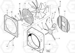 56316 Fan and fan guard G700B MODELS S/N 35000 -, Volvo Construction Equipment