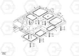 22886 Hatches under engine, hydr.pumps, cooler, m.valve and fuel tank. EW145B, Volvo Construction Equipment