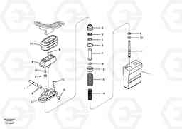 23675 Working hydraulic, remote control valve pedal for hammer and shear EW145B, Volvo Construction Equipment