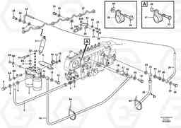 40544 Fuel pipes, injection pump - fuel filter - injector L180D HIGH-LIFT, Volvo Construction Equipment