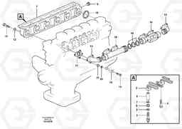 18580 Inlet manifold and exhaust manifold L180D, Volvo Construction Equipment