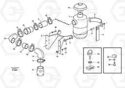 103833 Air filter with fitting parts L120D, Volvo Construction Equipment