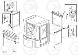 38092 Interior components, sun blinds. L220E SER NO 2001 - 3999, Volvo Construction Equipment