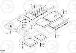 44752 Hatches under engine, hydr.pumps, cooler, m.valve and fuel tank. EC210B APPENDIX FORESTRY VERSION, Volvo Construction Equipment